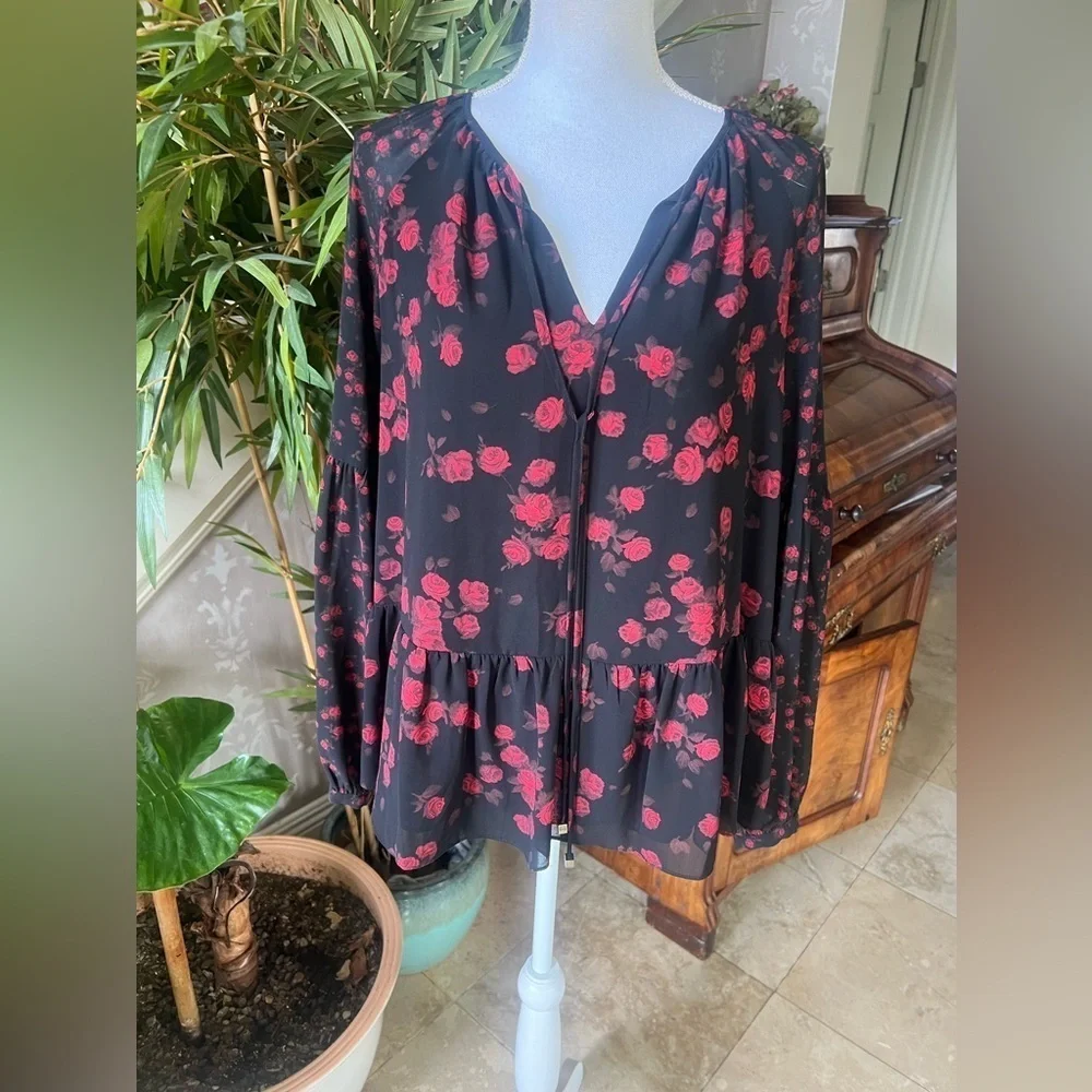 Michael Kors, ladies, long sleeve, sheer blouse, size, small excellent condition